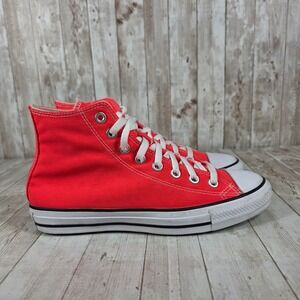 Converse Chuck Taylor All Star High Top Sneakers Red Canvas Women Size 9.5